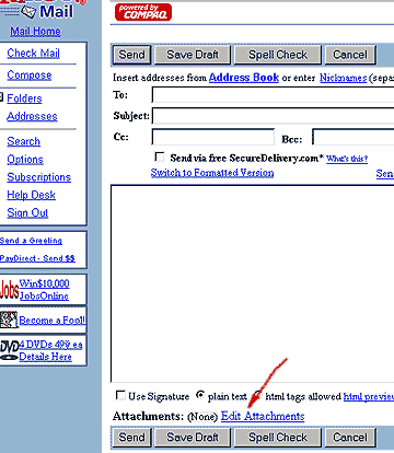yahoo mailiin attachmentiig uzuulsen jishee zurag